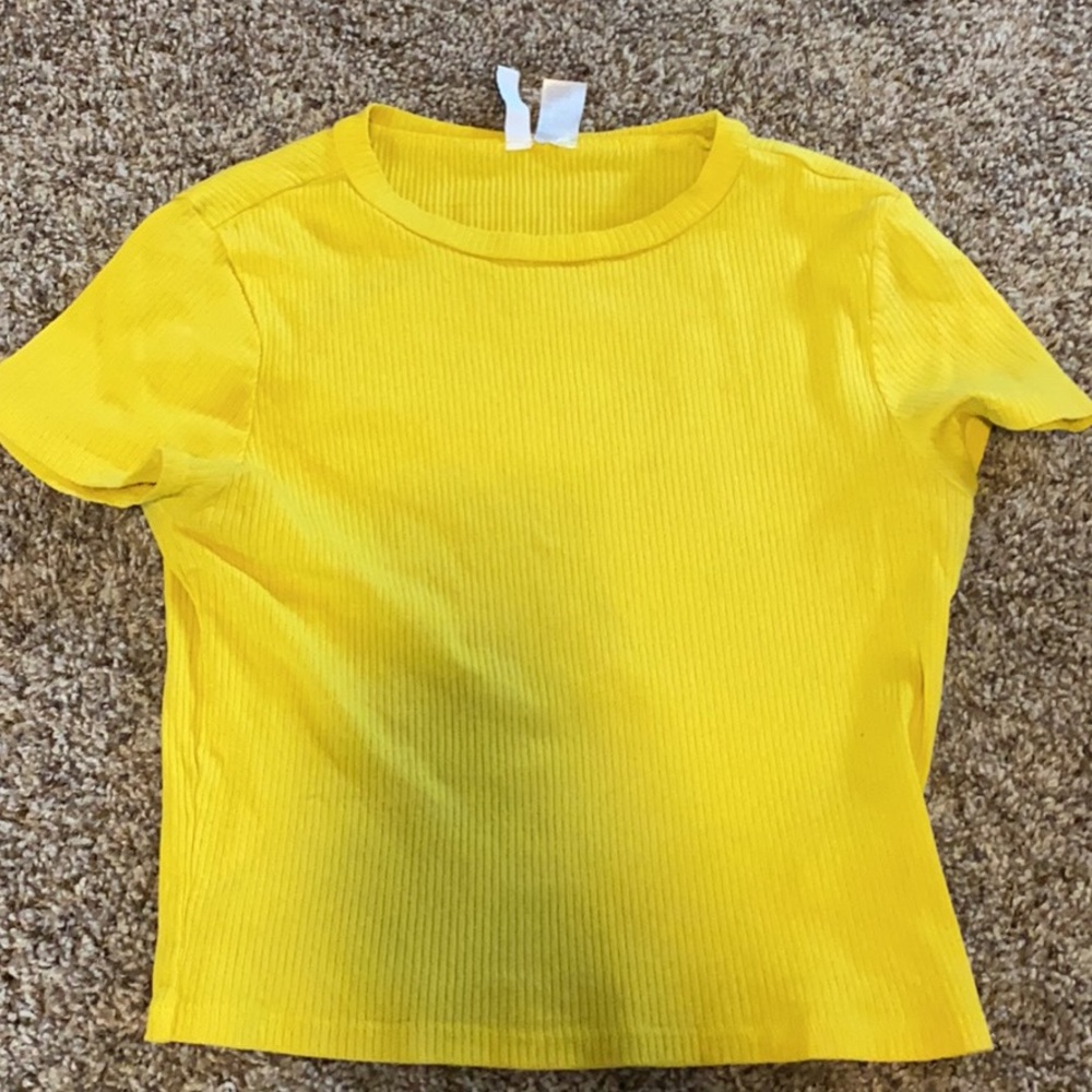 Yellow crop top